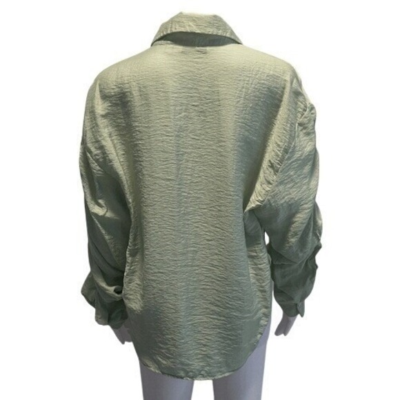 & Other‎ Stories Sage Green Button Up Shirt 2 - Picture 5 of 7